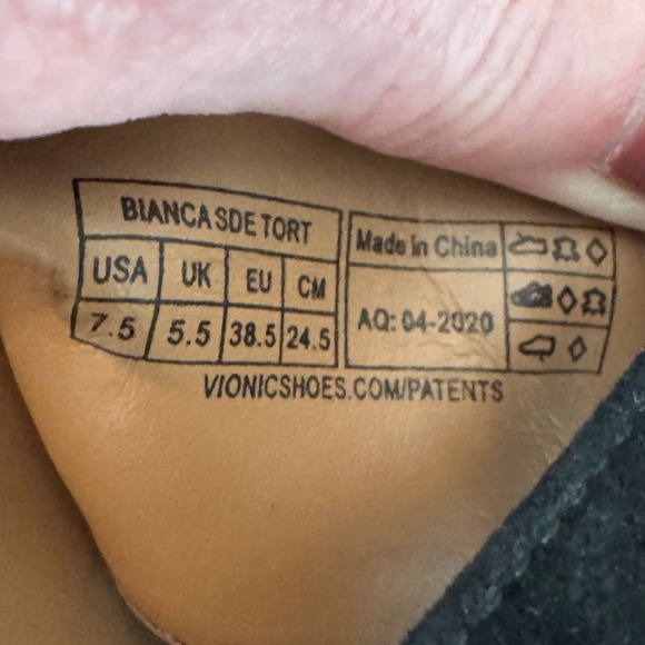 Vionic Bianca Backstrap chunky heel sandal tortoise Strap Black Suede Size 7.5 - Picture 12 of 14